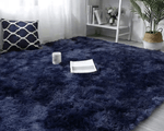 Colourful Fluffy Shag Runner (Navy)