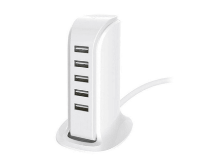 USB Adapter Charger Station Hub (5 Port) - DMC Wholesale