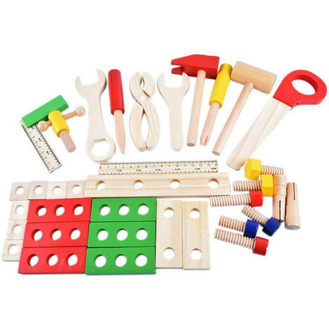 Wooden Durable Educational Tool Set For Children - Alt View