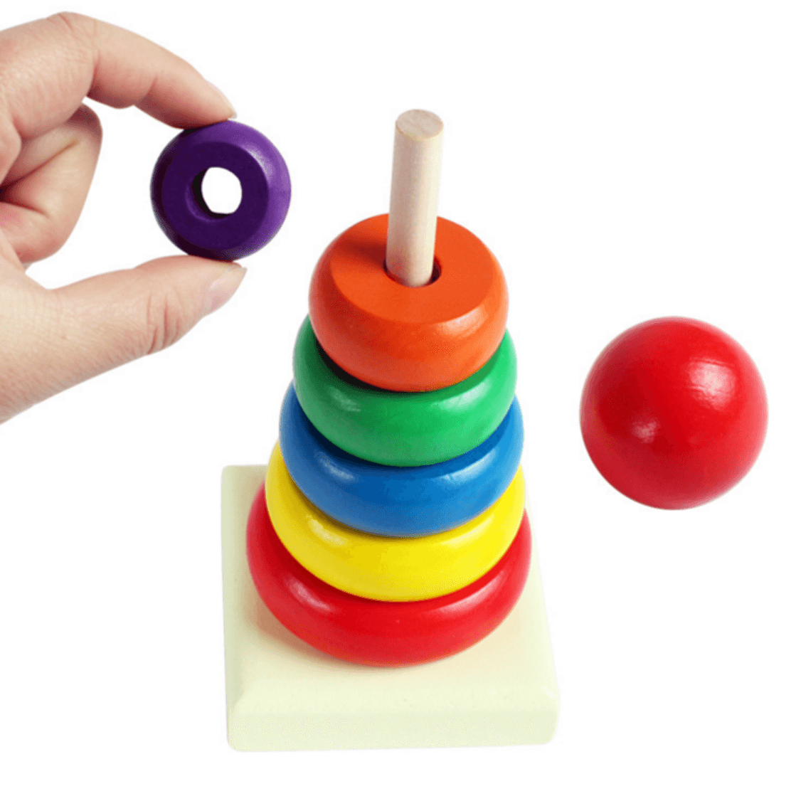 Colourful Wooden Stacking Tower (Small) - DMC Wholesale